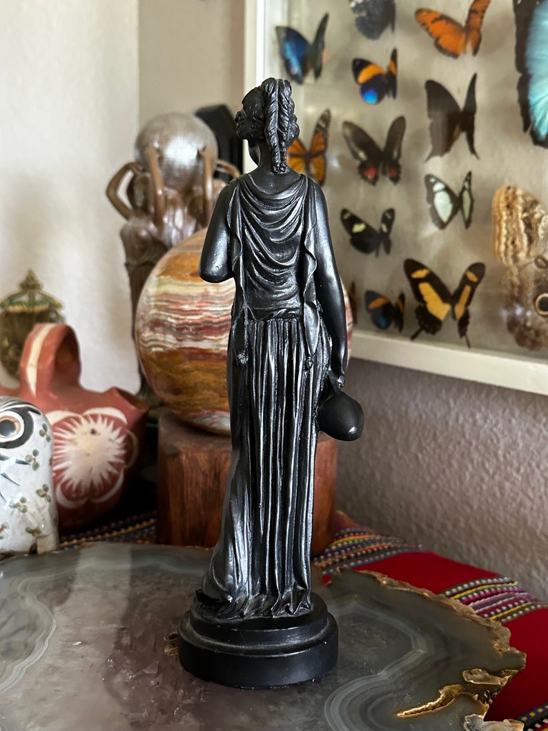 Vintage Black Italian Neoclassical Greek Goddess 9 Inch Resin Statue - Etsy