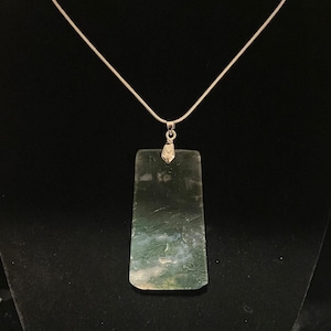 Moss Agate Pendant Necklace