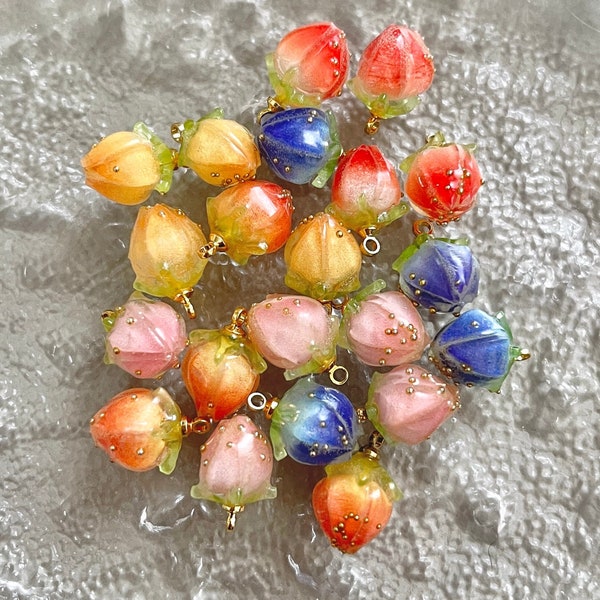 UV Resin Flower Bud Charms | jewellery making supply | Crafts supply | UV Resin Charms
