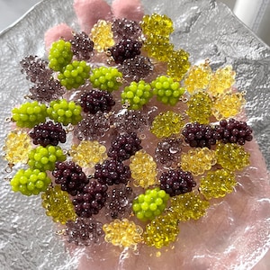 2 Pcs Acrylic Grape Charm | Perfect for jewellery making | Fruit Charm | Summer jewellery DIY