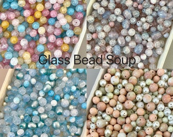 100g Drilled Glass Bead Soup | Mixed Colour and Mixed Size Bead Soup | High Quality Bead Soup | Perfect for making friendship bracelets