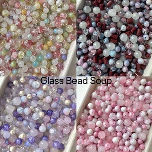 100g Drilled Glass Bead Soup | Mixed Colour and Mixed Size Bead Soup | High Quality Bead Soup | Perfect for making friendship bracelets
