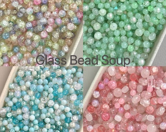 100g Drilled Glass Bead Soup | High Quality Mixed Colour and Mixed Size Bead Soup | Perfect for friendship bracelets DIY for the eras tour