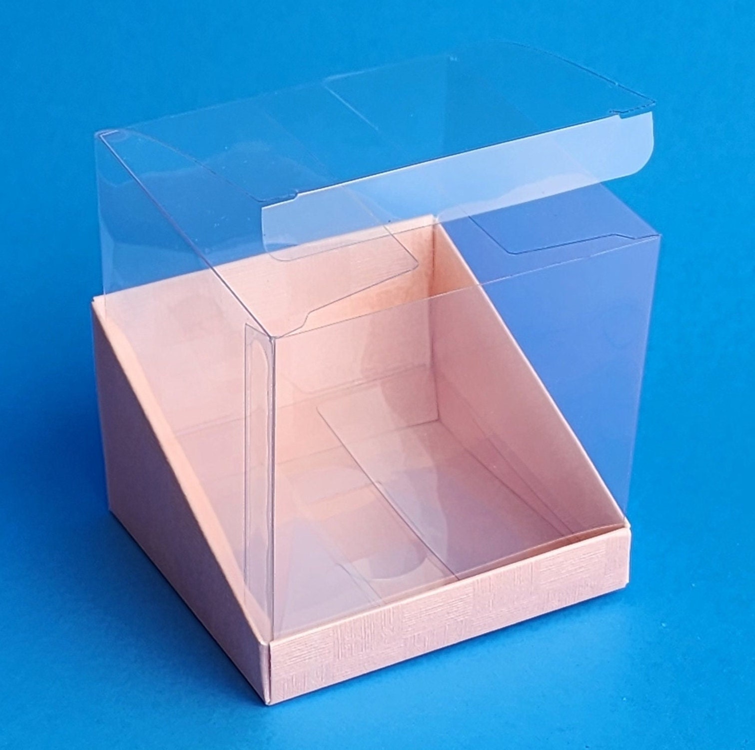 50-Pack Clear Gift Boxes - 3x3x3 In Square Plastic Transparent Favor Boxes  for Wedding, Baby Shower, Birthday Party 