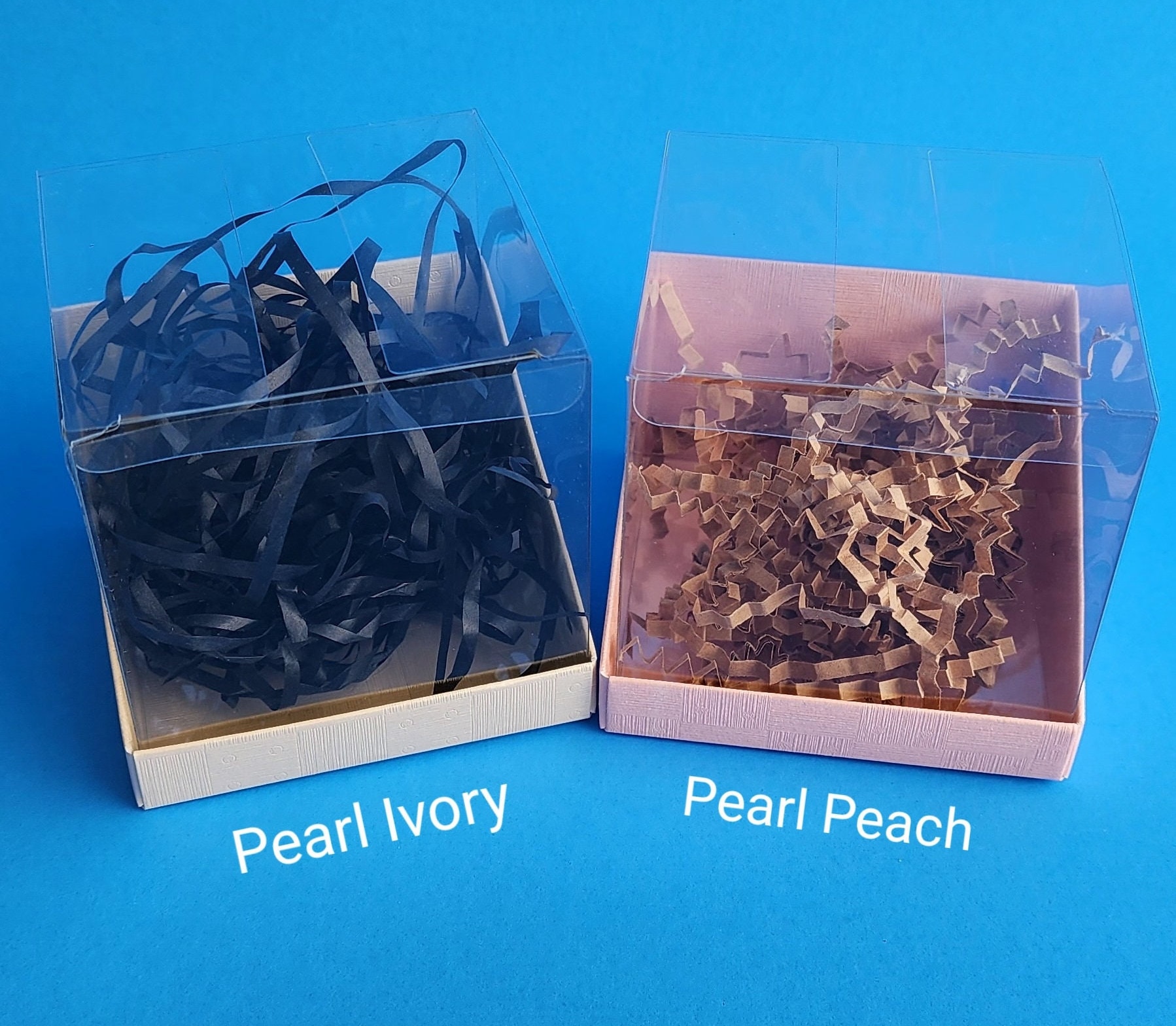 Cubed Top Gift Box 3x3x3 5pack or 10pack With Pearl Ivory or Pearl Peach Bottom, Free Shipping