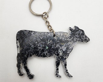 Handmade Cow Keychain: Farm Decor Accessory