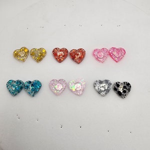 Heart Stud Earrings - Handmade Minimalist Jewelry, Tiny Hearts for Valentine&#39;s Day, Birthday Gift - Gifts for Her, Mom, Girls, Girlfriend