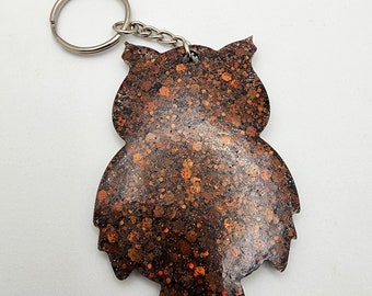 Leather Owl Keychain, Handmade Vintage-Style Animal Charm