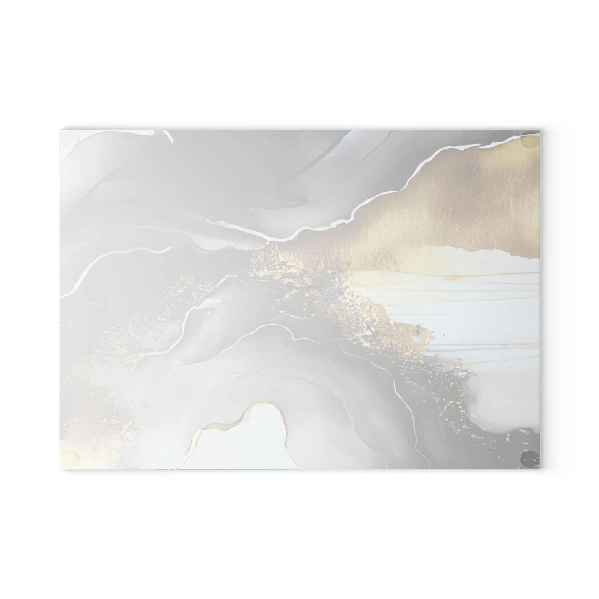 Black and Gold Tempered Glass Cutting Board, Glass Cutting Board