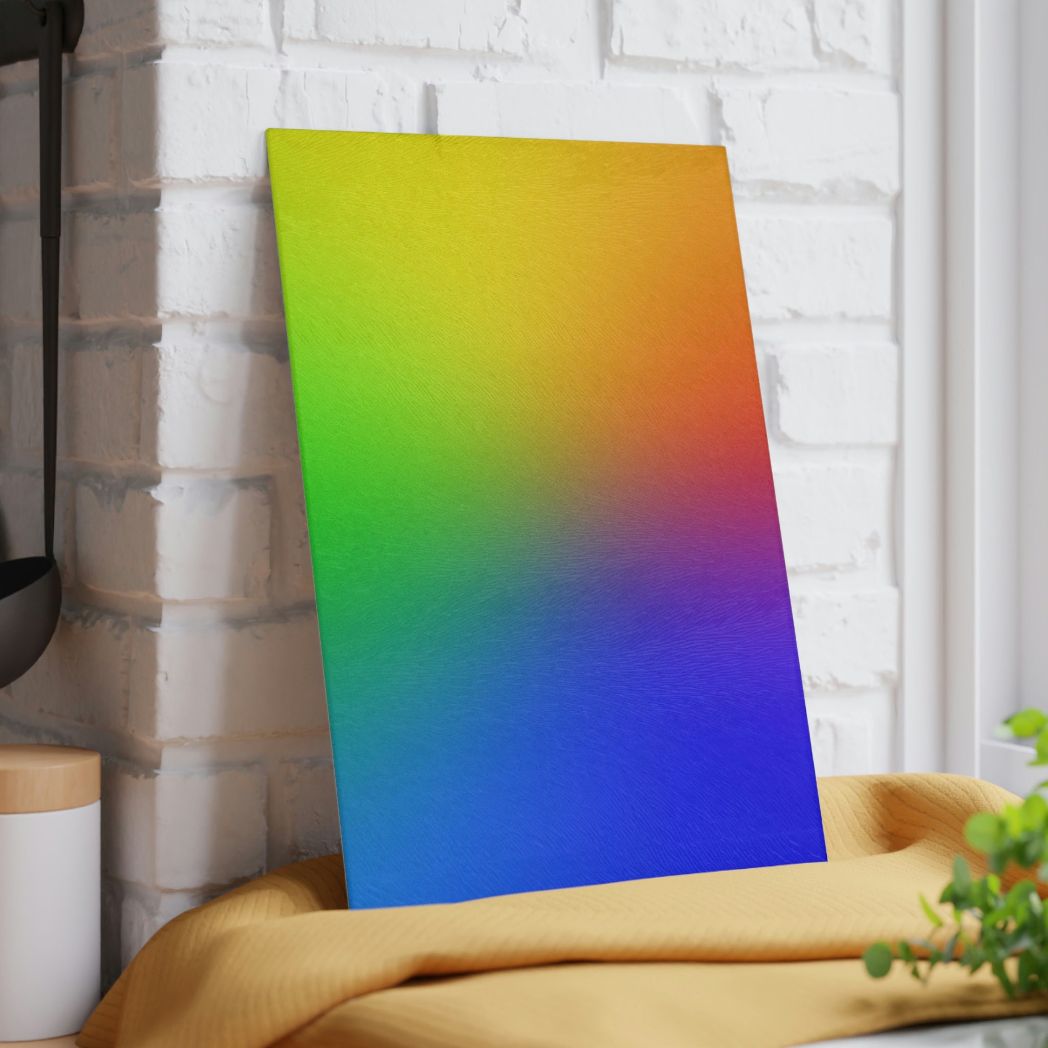 Rainbow Tempered Glass Cutting Board