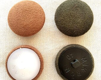 Velvet Fabric covered Buttons 25mm ( 4pcs) Free delivery