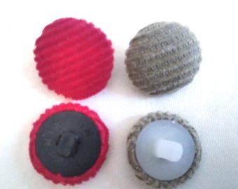 Velvet Buttons 16- 17mm (10-25-50pc) Sewing Vintage clothing
