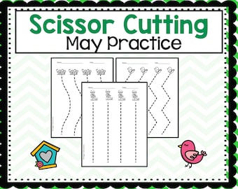 64 page May Scissor Skill, Cutting Practice, Fine Motor Practice PreK