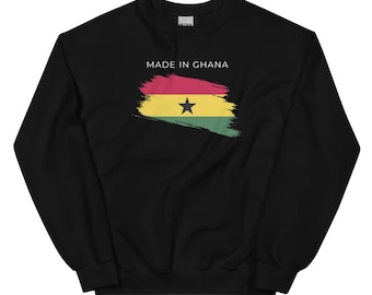 Made in Ghana Pullover Sweatshirt, Ghana Sweatshirt, Ghana Shirt, Ghana Travel Gift, Unisex Sweater Unisex Sweatshirt