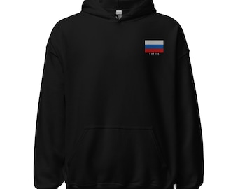 Russia Pullover Embroidered Hoodie, Russia Sweatshirt, Russia Sweater, Russia Travel Gift, Sweater Unisex Hoodie Sweatshirt