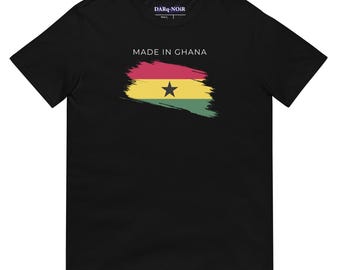 Made in Ghana Pullover T-shirt, Ghana T-shirt, Ghana Shirt, Ghana Travel Gift, Unisex Shirt Unisex T-shirt