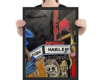 Harlem Apollo Theater Painting, Apollo Theater Painting, Harlem Painting, Apollo Theater Art,