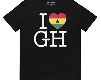 I love Ghana I Love Ghana T-shirt, Love Ghana T-shirt, Ghana Shirt, Ghana Travel Gift, I love Ghana Unisex T-shirt