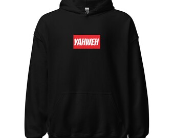 YahWeh Streetwear Hoodie, YahWeh Hoodie, YHWH Sweater Hebrew Hoodie, Jesus Hoodie, Hebrew Faith, Christian Streetwear Name Of God Hoodie
