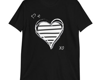 Gothic schwarzes Herz, schwarzes Herz T-Shirt, Gothic schwarzes Herz, Valentinstag Shirts, gotisches Herz Tshirt Gothic Liebe Shirt