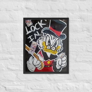 Scrooge McDuck, Poster, Scrooge Money, Painting, Scrooge McDuck, Art Print, Scrooge Money, Painting, Poster, Framed Poster