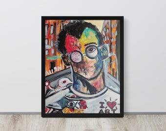 Keith Haring Print, Keith Haring Love Art, Pop Art Wall Art, Kieth Haring Painting, Keith Haring Heart, Love