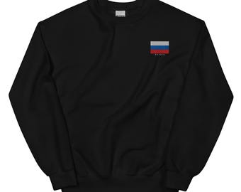 Russia Pullover Embroidered Sweatshirt, Russia Sweatshirt, Russia Sweater, Russia Travel Gift, Sweater Unisex Hoodie Sweatshirt