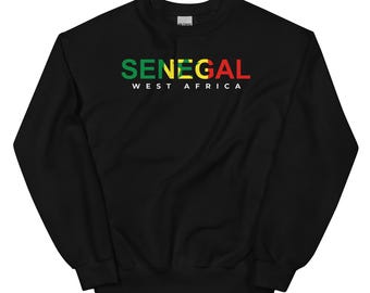 Senegal Pullover Sweatshirt, Senegal Sweatshirt, Senegal Sweater, Senegal Travel Gift, Unisex T-shirt Sweater Unisex Hoodie Sweatshirt