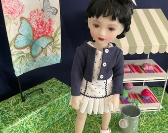 Fresh as a Spring Day Dress, Jacket, and Hair Bow for Ruby Red Fashion Friends Siblies