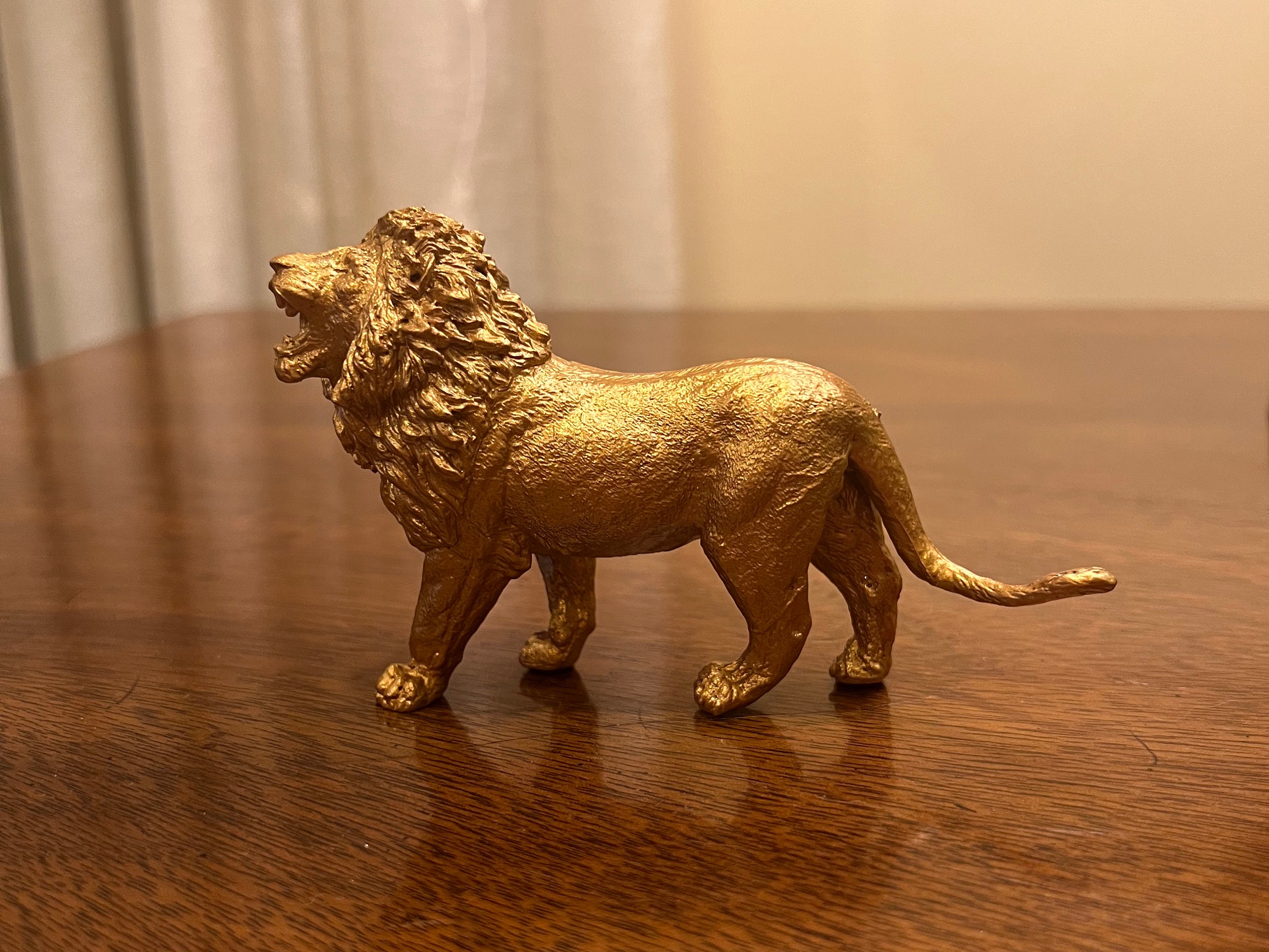 Olympic Gold Lion and Lioness Figurines or Ornaments Etsy UK