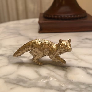 Hand-Painted Champagne Gold Forest Animal Figurines or Ornaments