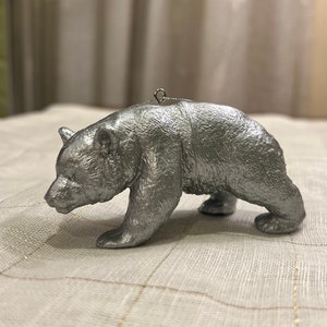 Hand-Painted Silver Panda Ornament