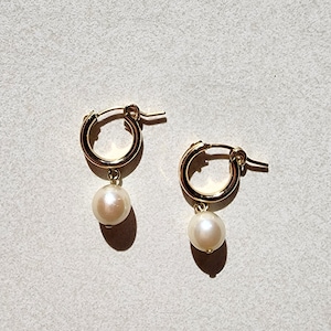 Pearl Hoop Earrings