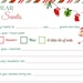Printable Letter to Santa- Cute Red and Green Wish List & Gratitude ...