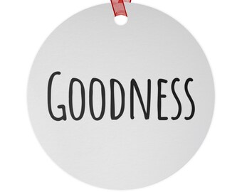 GOODNESS Scripture Christmas Tree Ornament, Fruit of the Spirit, bible Minimaliste, bible ornament, scriptures, god's goodness