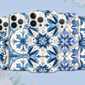 Portuguese Tile Phone Case Classic Mosaic Cover for iPhone 15, 14 13 12 11 Pro, XR, Samsung A14, A13 S23 S22 S21 FE A73 A72 A53, Pixel 8 7 6