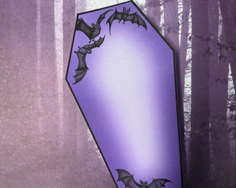 Small notepad,  Gothic memo pad,  tear away notepad,  Spooky Stationary