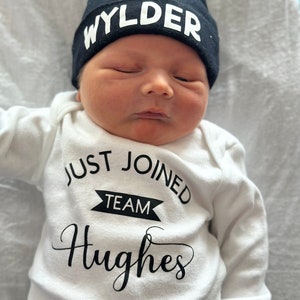 BABY BOY coming home outfit/personalized hat/personalized bodysuit/baby shower/baby boy gifts/expecting mom gift/custom baby boy clothes