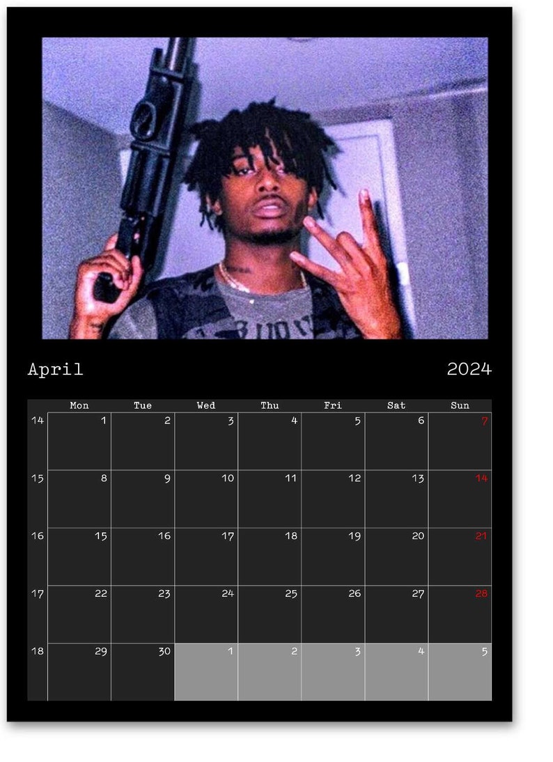 Playboi Carti Calendar 2024 Limited Edition Etsy