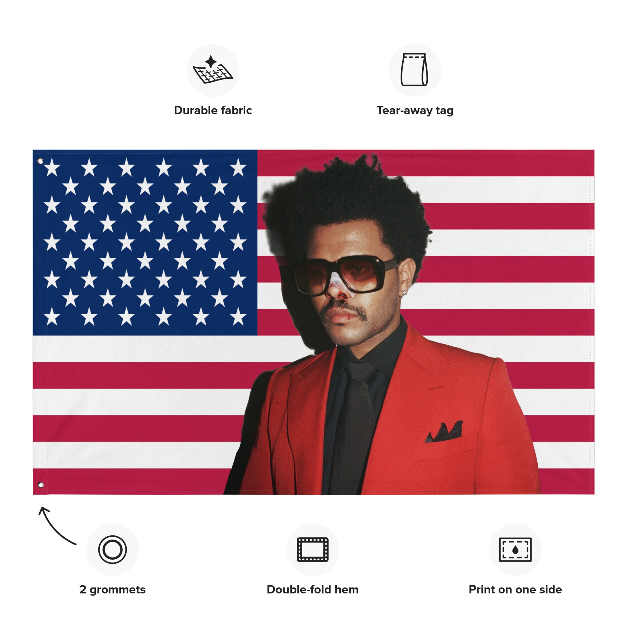 The Weeknd American Flag after Hours Merch Home Decor Limited Edition