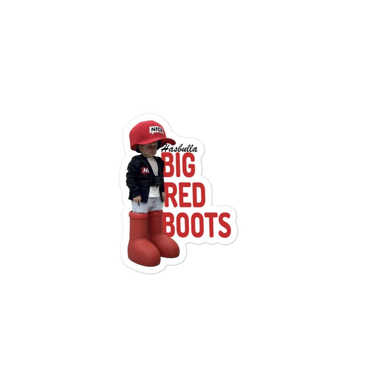 Hasbulla Big Red Boots Cartoon Graphic Sticker Trendy Etsy UK
