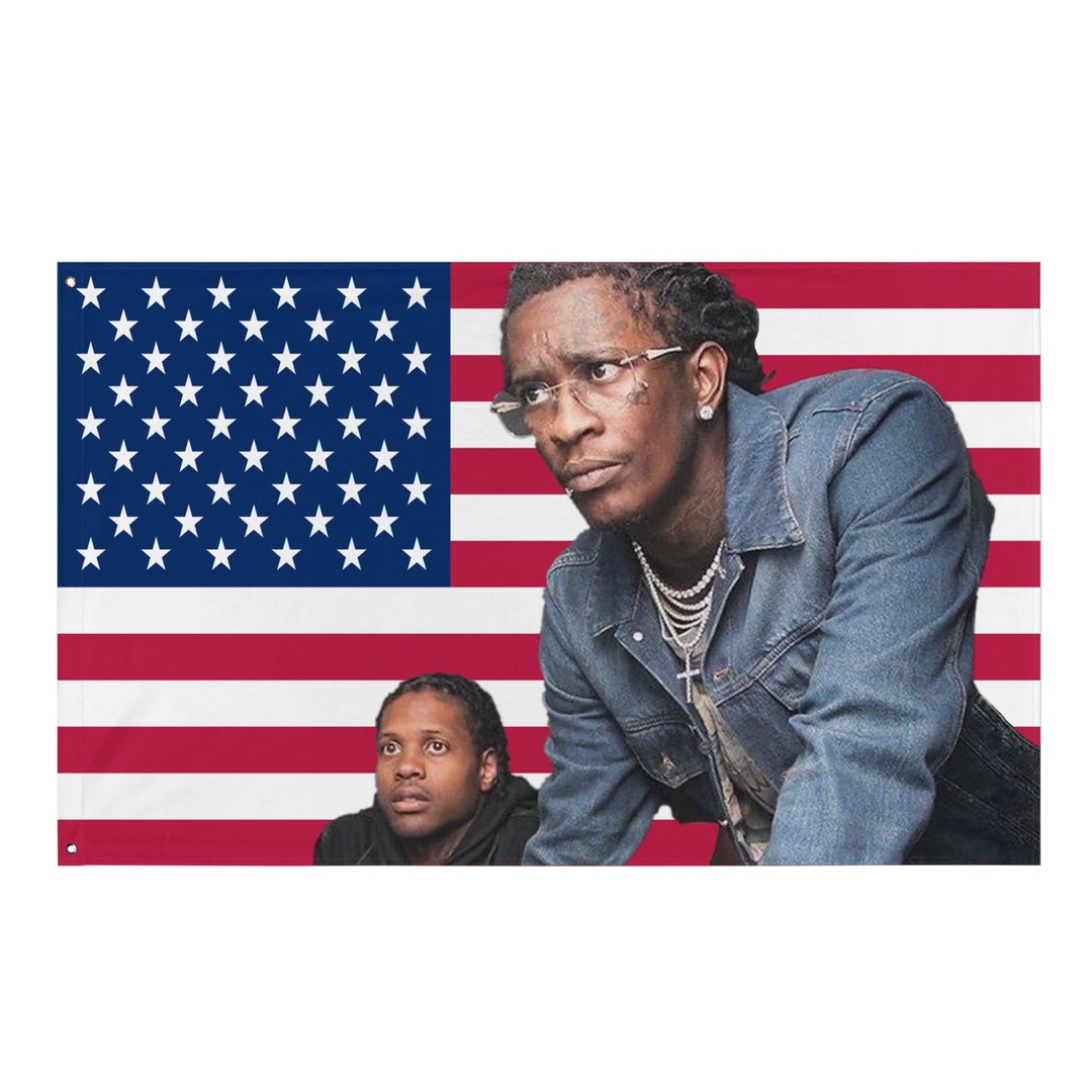Young thug meme flag hip hop viral moment amerikanischer wandteppich