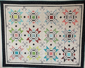 Trapunta sale e pepe - Trapunta fatta a mano/doppia taglia, trapunta per bambini