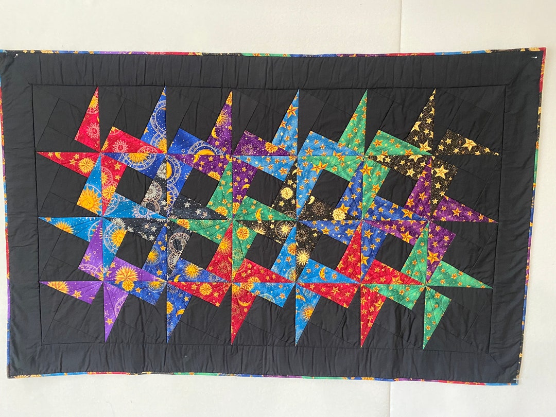 Celestial Baby Quilt/wall Hanging Tessellating Stars Etsy