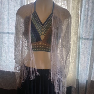 Hand crochet halter top