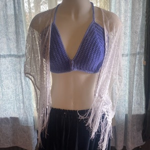 Hand crochet halter top