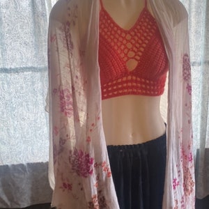 Hand crochet halter top