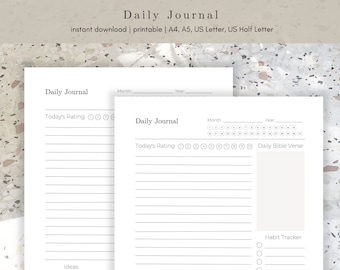 Digital Journal | Daily Journal Template | GoodNotes Journal | Digital Diary