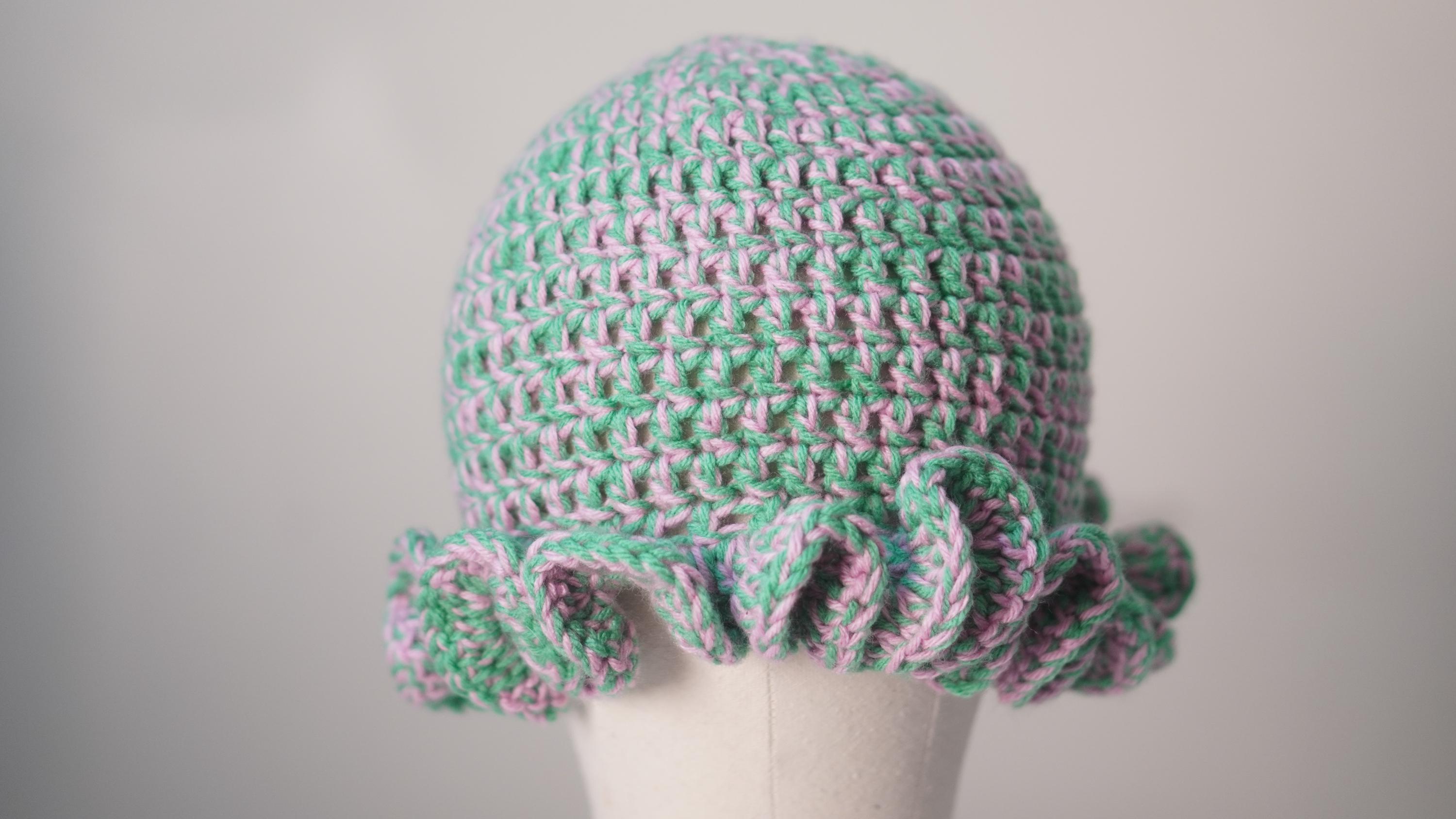Crochet Double Stranded Ruffle Hat Pattern | PDF | Digital Download ...