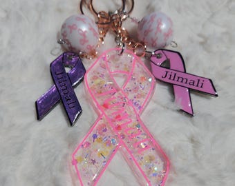 Awareness Keychain, lanyard, or pendant for all cancers and Awareness's